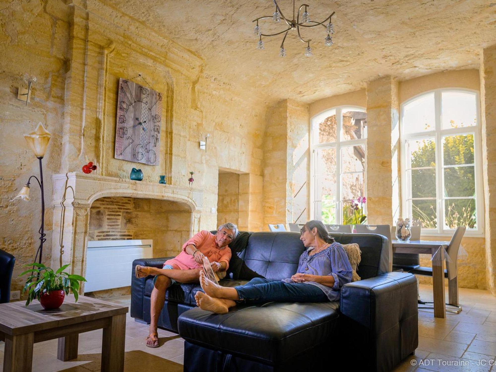Maison Troglodyte Elegante Avec Spa, Salle De Jeux Et Jardin Clos A Vouvray - Fr-1-381-87 Dış mekan fotoğraf